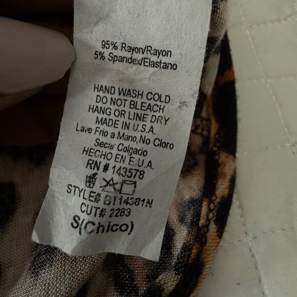 Naked Wardrobe Leopard Print Rayon/Spandex Womens Bodysuit Size S - Picture 4 of 10